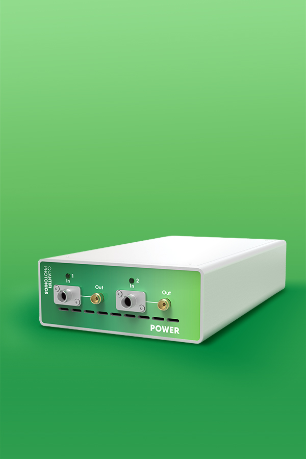 Quantifi Photonics benchtop optical power meter with analog output